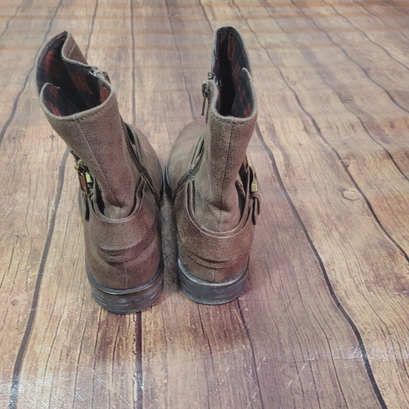 Baretraps Womens Boots Brown 7 M Crosby Bootie 1" Block Heel Round Toe Side Zip - Picture 6 of 10